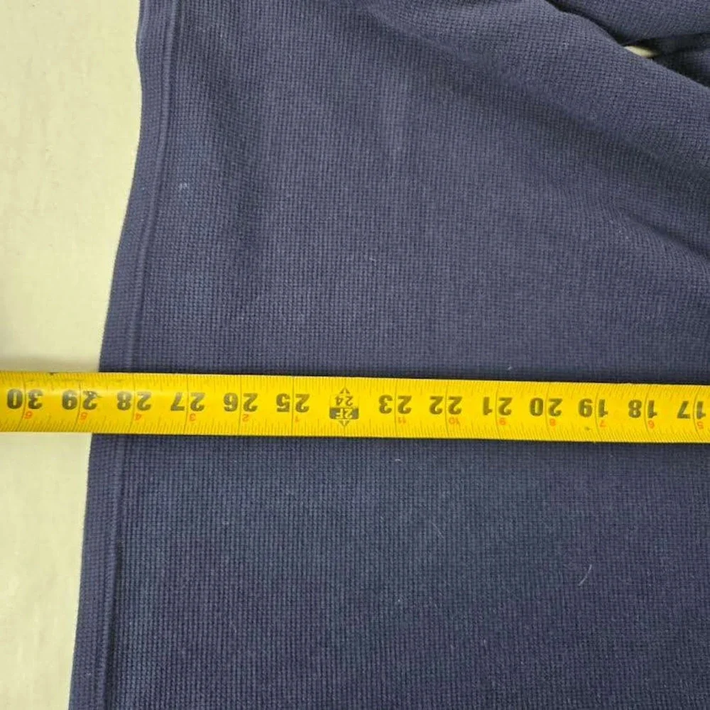 Polo Ralph Lauren Mens XL Navy Blue Waffle Knit Sleepwear Long Sleeve Shirt Logo